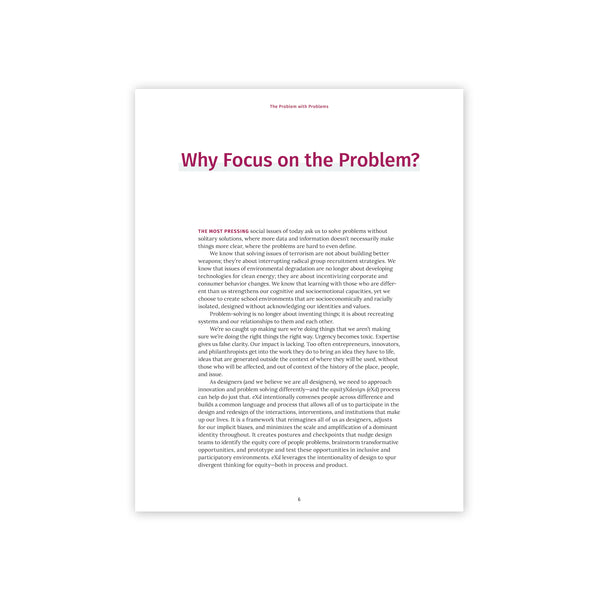 The Problem with Problems Workbook: A Guide for Using Problem Definition as a Tool for Equity (hard copy)